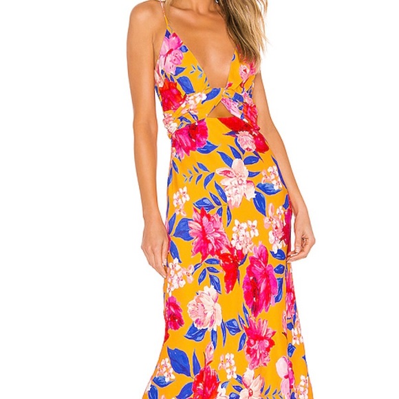 pineapple midi dress